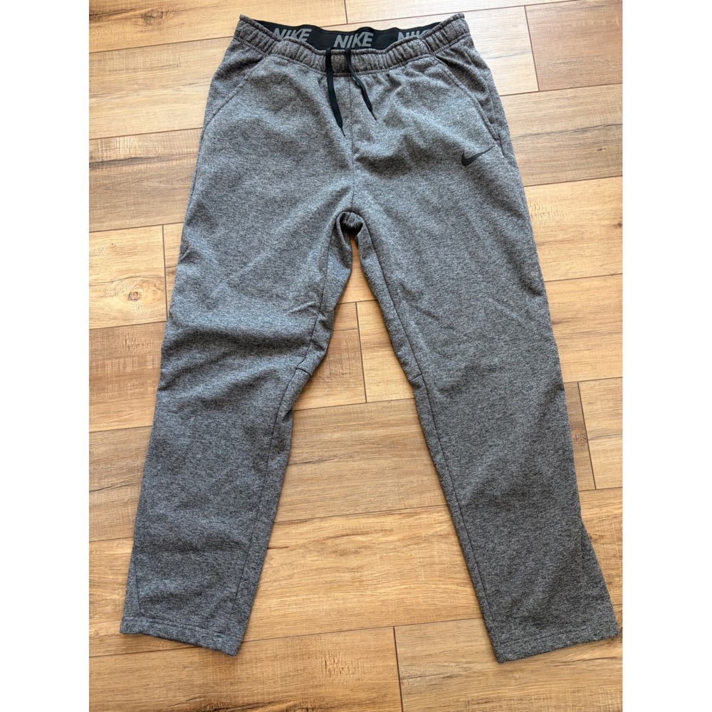 Nike Dri-FIT Mens Training Pants Gray Heather Fleece Joggers 932253-071 XL
